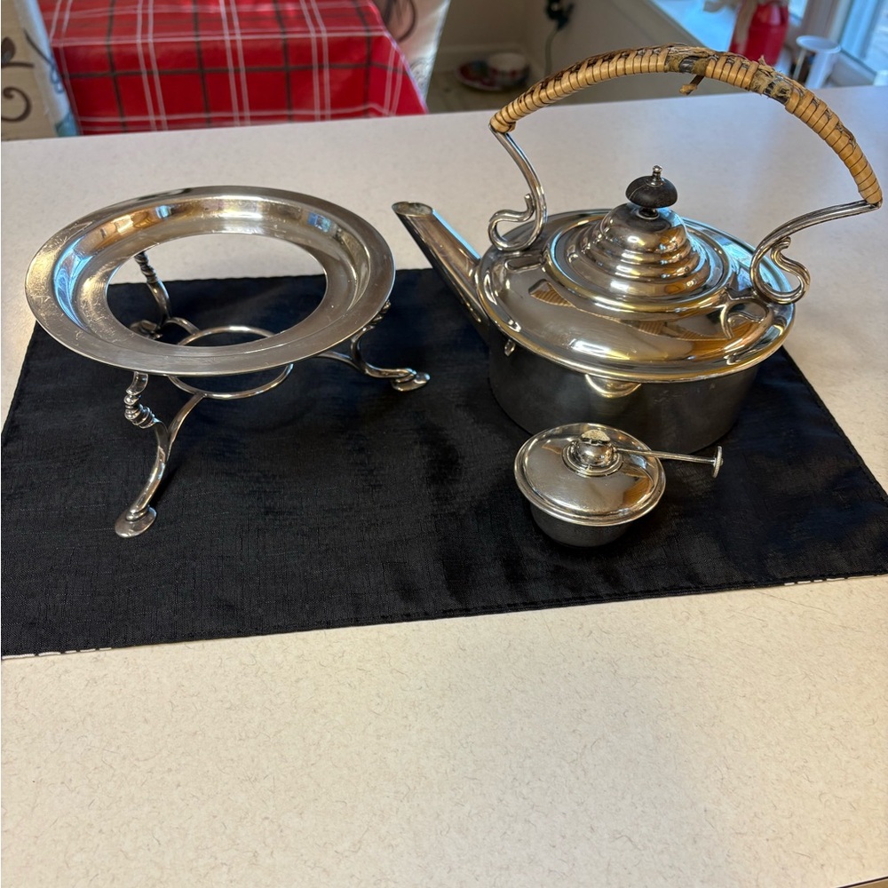 Sale🔥🔥🔥Antique James Dixon JD&S Tea Kettle Silver Plate 1800-1900’s - Picture 8 of 16